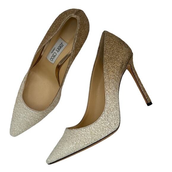 Jimmy Choo Romy 100 Ombre Glitter Pumps‎ Heels US 10 / IT 40 - Picture 1 of 14